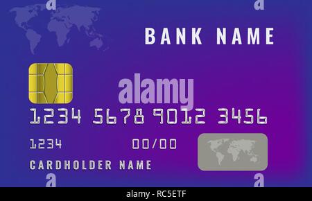 Realistische Credit Bank design Vorlage. Vector Illustration. Stock Vektor