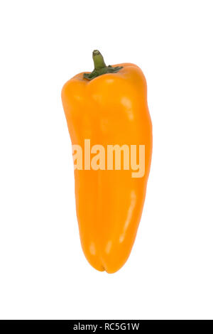 Ovely mini gelbe Paprika auf weißem Hintergrund isolieren Stockfoto