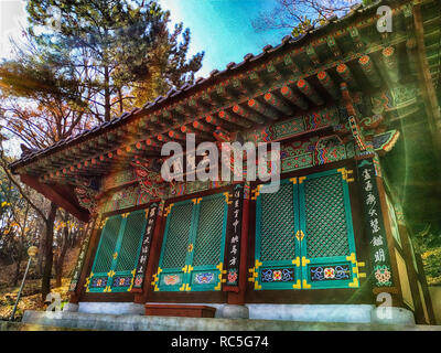 In buddhistischen Tempel in Busan, Südkorea, Asien Stockfoto