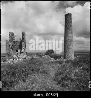 Wheal Jenkin Mine, Caradon Hill, Schergen, Linkinhorne, Cornwall, 1967-1970. Schöpfer: Eileen Deste. Stockfoto