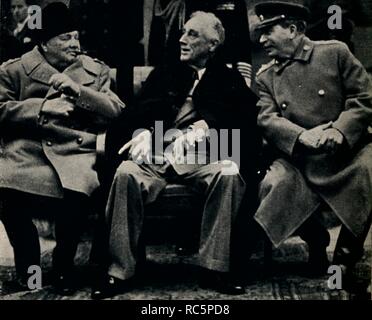 "Big Three"-Konferenz auf der Krim", Februar 1945. Schöpfer: Unbekannt. Stockfoto