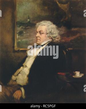 "William Makepeace Thackeray 1811-1863', c 1850 (1942). Schöpfer: Sir John Gilbert. Stockfoto