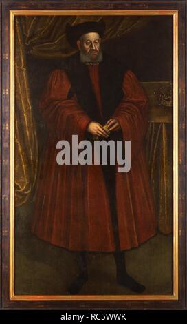 Portrait von Sigismund I. von Polen (1467-1548). Museum: Königsschloss Wawel in Krakau. Autor: anonym. Stockfoto