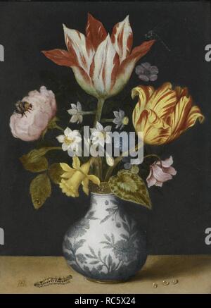 Noch immer leben von Blumen in einer Vase Wan-Li. Museum: private Sammlung. Autor: Bosschaert, Ambrosius, der Ältere. Stockfoto