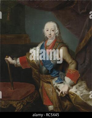 Porträt des Zaren Peter III. von Russland (1728-1762). Museum: private Sammlung. Autor: Grooth, georg-christoph. Stockfoto