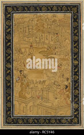 Yusuf im Slave Markt. Insgesamt 13 Blätter separat montiert. Die meisten der Themen sind Derwische und mullas. (Johnson Collection). Undatiert im Katalog. Quelle: J. 7,2. Autor: Anon. Stockfoto