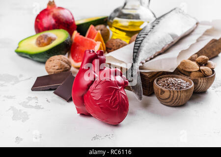 Auswahl der Nahrung für gesundes Herz Stockfoto