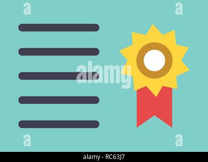 Vektor Zertifikat Vektor Icon Stock Vektor