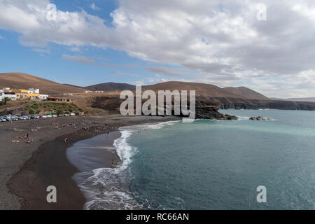 Strand und Küste von Ajuy, Puerto de La Pena, Fuerteventura, Kanarische Inseln, Spanien Stockfoto