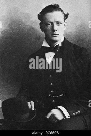 Winston Churchill Konservativer Kandidat für Oldham, Juli 1900 Stockfoto