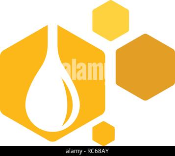 Bee Logo Vorlage Vektor icon Abbildung design Stock Vektor