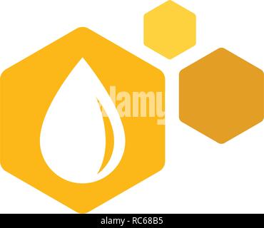 Bee Logo Vorlage Vektor icon Abbildung design Stock Vektor