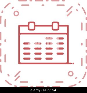 Vektor Symbol Kalender Stock Vektor
