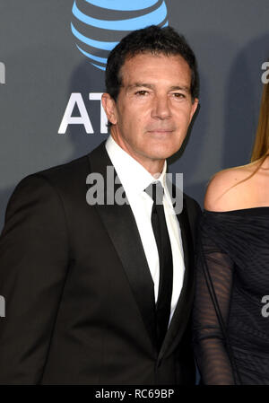 LOS ANGELES, Kalifornien - 13. Januar: Antonio Banderas besucht die 24. jährliche Critics' Choice Awards auf der Barker Hangar am 13 Januar, 2019 in Santa Monica, Kalifornien. Foto: imageSPACE/MediaPunch Stockfoto