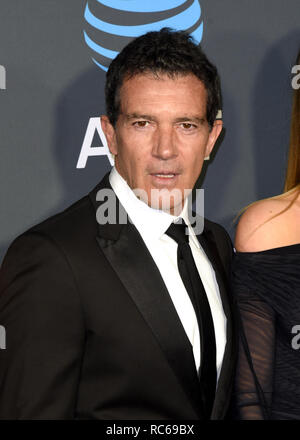 LOS ANGELES, Kalifornien - 13. Januar: Antonio Banderas besucht die 24. jährliche Critics' Choice Awards auf der Barker Hangar am 13 Januar, 2019 in Santa Monica, Kalifornien. Foto: imageSPACE/MediaPunch Stockfoto