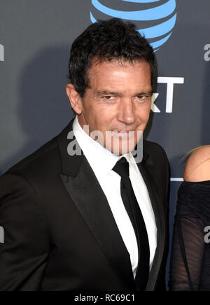 LOS ANGELES, Kalifornien - 13. Januar: Antonio Banderas besucht die 24. jährliche Critics' Choice Awards auf der Barker Hangar am 13 Januar, 2019 in Santa Monica, Kalifornien. Foto: imageSPACE/MediaPunch Stockfoto