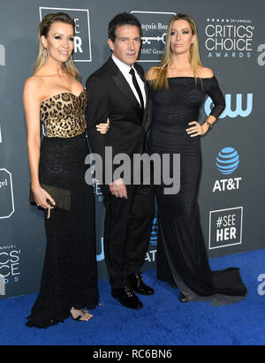Santa Monica, CA, USA. Januar 2019. 13. Januar 2019 – Santa Monica, Kalifornien – Antonio Banderas. Der 24. Annual Critics' Choice Award fand im Barker Hangar statt. Foto: Birdie Thompson/Admedia Stockfoto
