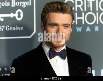 Richard Madden besucht die 24. jährliche Critics' Choice Awards auf der Barker Hangar in Santa Monica, Los Angeles, Kalifornien, USA, am 13. Januar 2019. | Verwendung weltweit Stockfoto