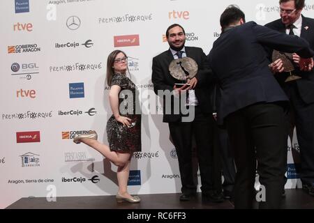 Zaragoza, Spanien. 13 Jan, 2019. Campeones Bester Film, Javier Fresser Direktor ForqueAwards des spanischen Kinos gehalten am Zaragoza Conference Center Foto: Juan Carlos Rojas/Corrdon drücken Sie Credit: CORDON PRESSE/Alamy leben Nachrichten Stockfoto