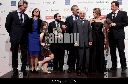 Zaragoza, Spanien. 13 Jan, 2019. Campeones Bester Film, Javier Fresser Direktor ForqueAwards des spanischen Kinos gehalten am Zaragoza Conference Center Foto: Juan Carlos Rojas/Corrdon drücken Sie Credit: CORDON PRESSE/Alamy leben Nachrichten Stockfoto