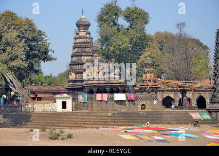 Dakshin Kashi Shiv Mandir, Mahuli Sangam, Satara, Maharashtra, Indien Stockfoto