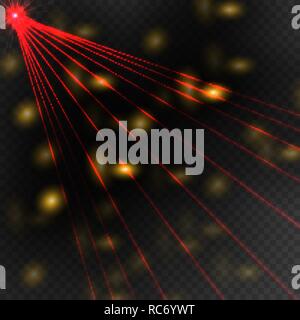 Abstrakte roter Laserstrahl. Vector Illustration Stock Vektor