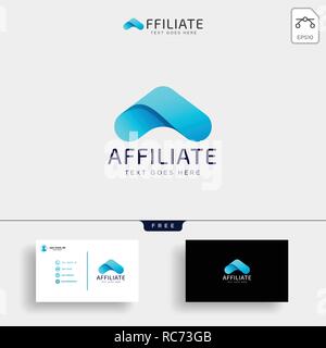 Buchstabe A accounting Financial kreative logo template Vector Illustration mit Business Card Stock Vektor