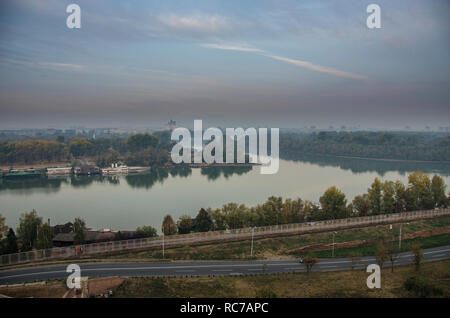 Donau - Belgrad, Serbien Stockfoto