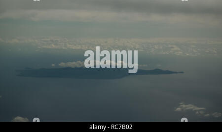 Antenne Panoramablick auf die Insel Faial, Azoren, Portugal Stockfoto