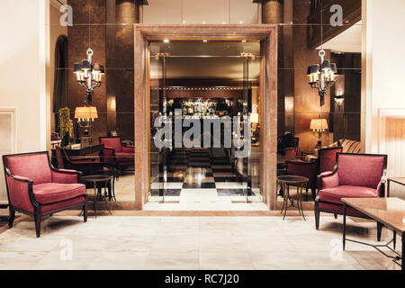 Berühmte Spy Bar im Hotel Palacio Estoril, Portugal, bekannt als Treffpunkt für WWII Spione einschließlich British Naval Officer, Ian Fleming Stockfoto