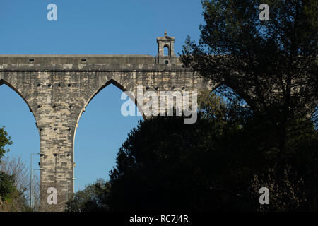 Aqueduto das Águas Livres wasser Aquädukt in Lissabon, Portugal Stockfoto