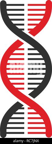 DNA-Symbol Vektor. Einfache moderne Flachbild dna-Zeichen getrennt. Business, Internet Konzept. Trendy vektor Biologie gen Symbol für Web site Design, Web. Logo Chromosom Abbildung. Stock Vektor