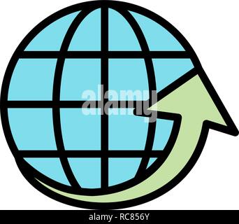 Vektor in der ganzen Welt Symbol Stock Vektor