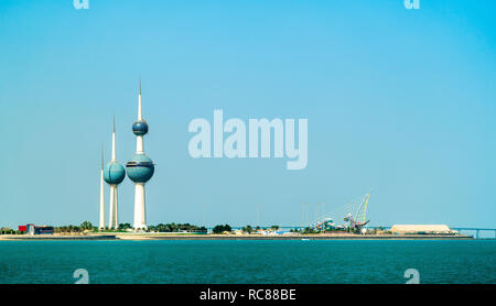 Panorama von Kuwait City im Persischen Golf Stockfoto