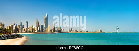 Panorama von Kuwait City im Persischen Golf Stockfoto