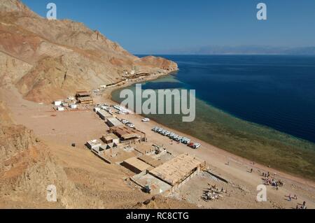 Blue Hole tauchen Lage, in der Nähe von Dahab, Rotes Meer, Ägypten, Afrika Stockfoto