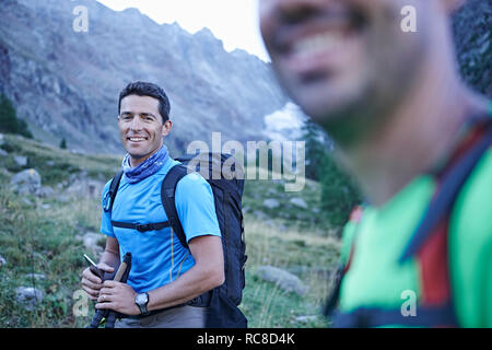 Lächelnd Wanderer Freunde, Mont Cervin, Matterhorn, Wallis, Schweiz Stockfoto