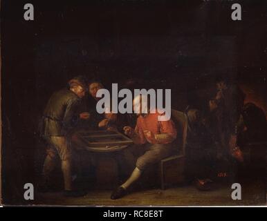 Flemings Würfel spielen. Museum: Zustand Open-air Museum Palace Gatschina, St. Petersburg. Autor: OSTADE, Adriaen Jansz van. Stockfoto
