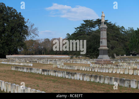 New Jersey Denkmal unter den Grabsteinen am Andersonville National Friedhof an der Andersonville National Historic Site in Andersonville, Georgia Stockfoto