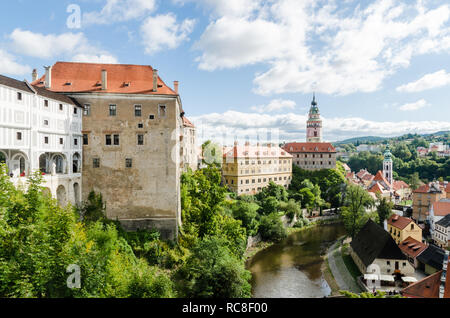 Schloss Cesky Krumlov, Cesky Krumlov, Tschechische Republik Stockfoto