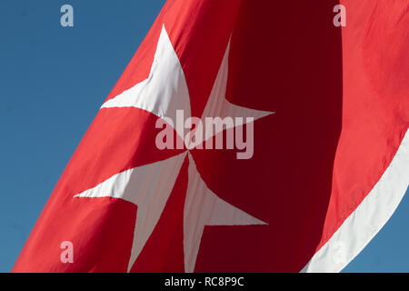 Malta-Nationalflagge Stockfoto