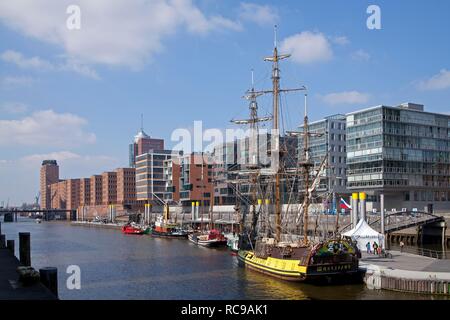 Sandtorkai, HafenCity, Hamburg, PublicGround Stockfoto