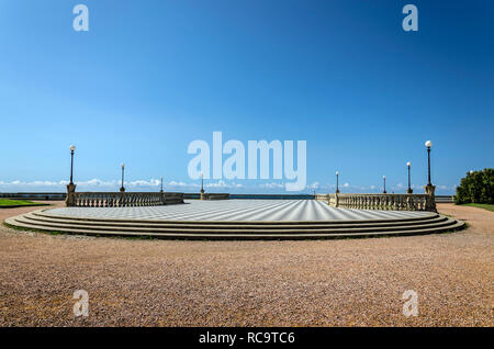 Blick auf die Terrasse Mascagni in Livorno Stockfoto