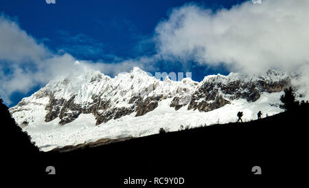 Trekking Santa Cruz, Huascaran Nationalpark, Peru Stockfoto