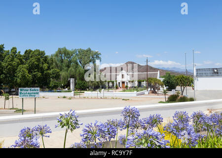 Bon Courage Weingut, Route 62, Robertson, Western Cape, Südafrika, einem beliebten Weingut im Breede River Valley Stockfoto