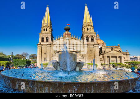 Guadalajara, Mexico-April 14, 2018: Guadalajara Zentrale Dom (Kathedrale der Himmelfahrt Mariens) Stockfoto