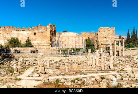 Tempel der Musen in Baalbek, Libanon Stockfoto