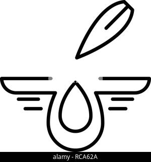 Aloe drop Symbol, outline Style Stock Vektor