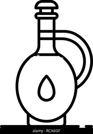 Aloe Glasflasche Symbol, outline Style Stock Vektor