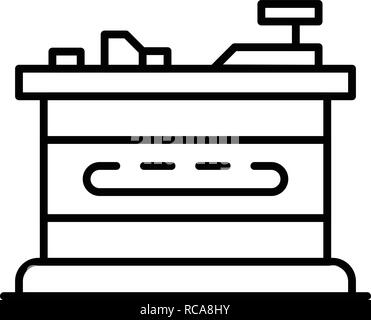 Kasse stand Ort Symbol, outline Style Stock Vektor